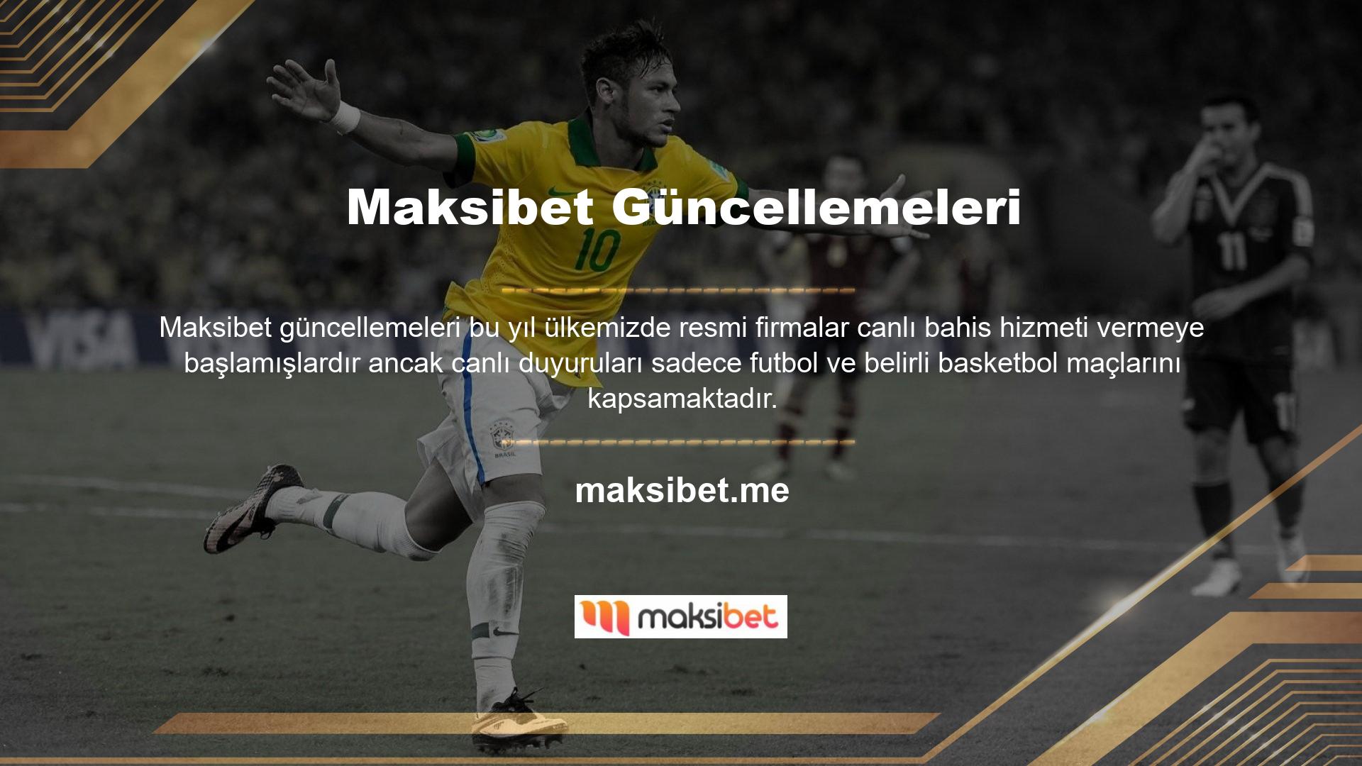 Maksibet canlı oyun güncellemeleri, masa tenisi, Amerikan futbolu, e-spor, tenis ve daha fazlasını içeren geniş bir spor yelpazesini kapsayarak size benzersiz ve çeşitli bir deneyim sunar